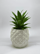 Pineapple Textured Planter with Artificial Succulent